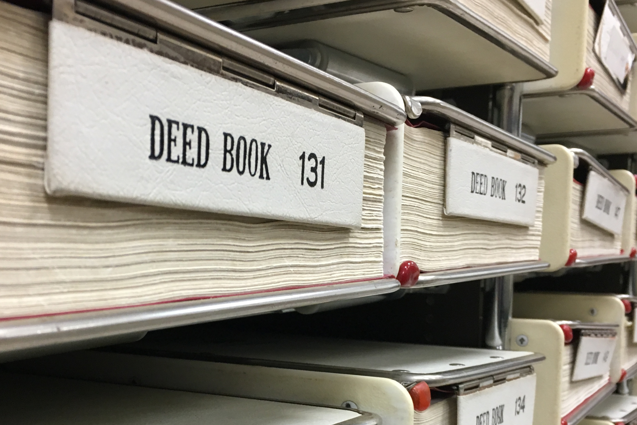 Deed books in the Clerk’s Office of the Circuit Court of Lunenburg County, Virginia, where the attorneys at Hawthorne & Hawthorne frequently handle real estate matters.