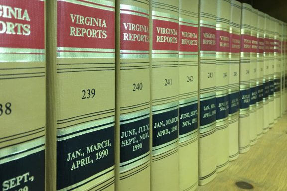 Virginia Reports (Law Books) in the offices of Hawthorne & Hawthorne